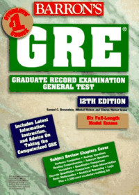 Barron's : Gre Graduate Record Examination General Test