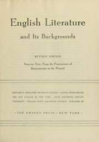 Image of English Literature and Its Backgrounds