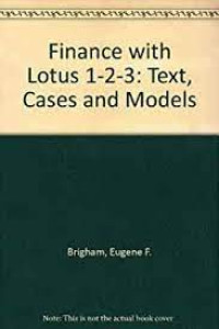 Image of Finance With Lotus 1-2-3 Textand Models