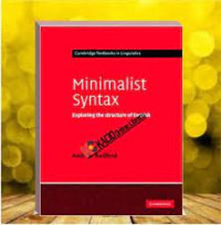 Syntax A Minimalist Introduction