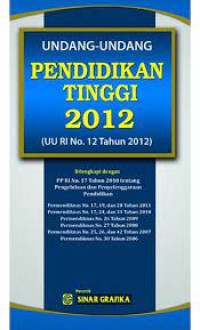 Image of Undang Undang Pendidikan Tinggi 2012