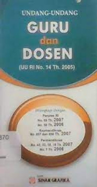 Image of Undang undang Guru Dan Dosen