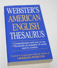 Image of Webster's American English Thesaurus