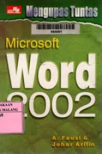 Image of Mengupas Tuntas Microsoft Word 2002