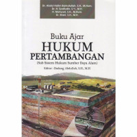 Image of Buku Ajar Hukum Pertambangan : (Sub Sistem Hukum Sumber Daya Alam)