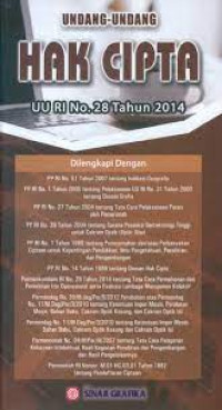 Image of Undang-undang Hak Cipta UU RI No. 28 Tahun 2014